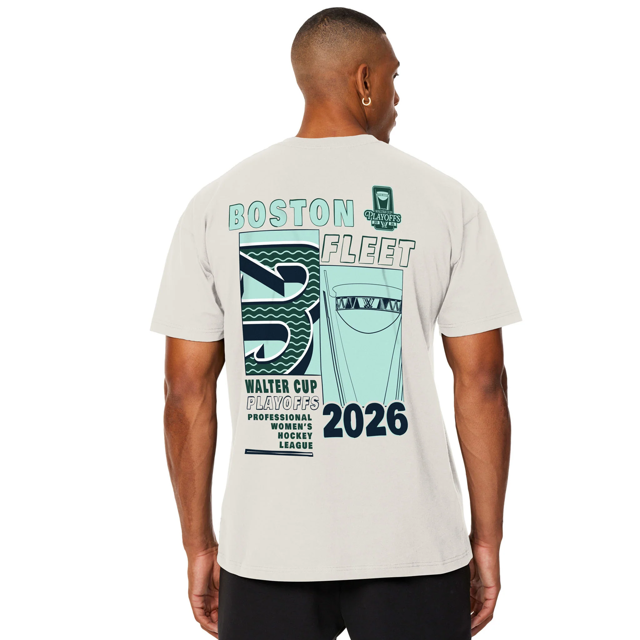 Adult Boston Fleet Stadium Essentials Playoffs Fragments 2026 Urban T-Shirt - Image 3