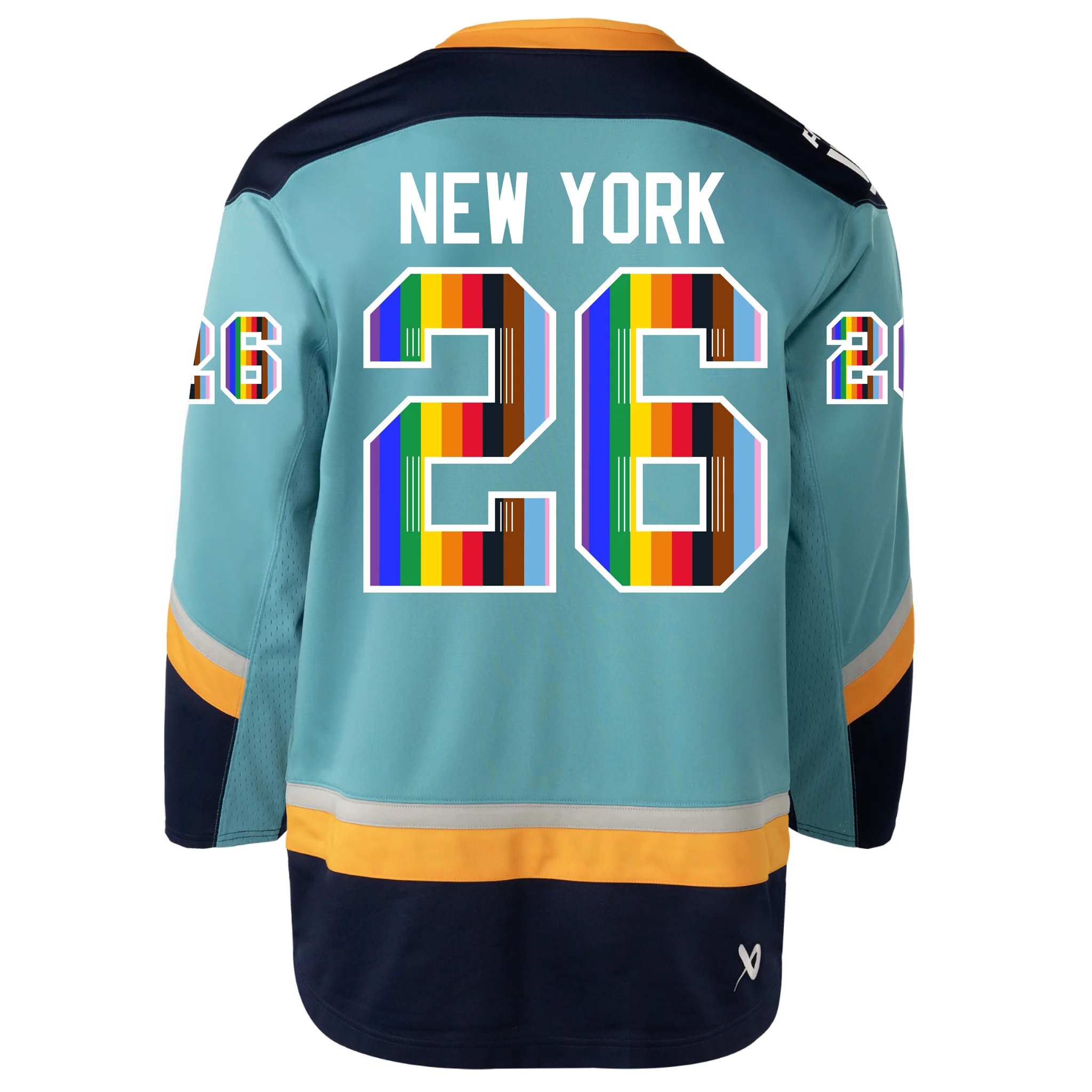 Adult New York Sirens Bauer Pride Replica Home Jersey