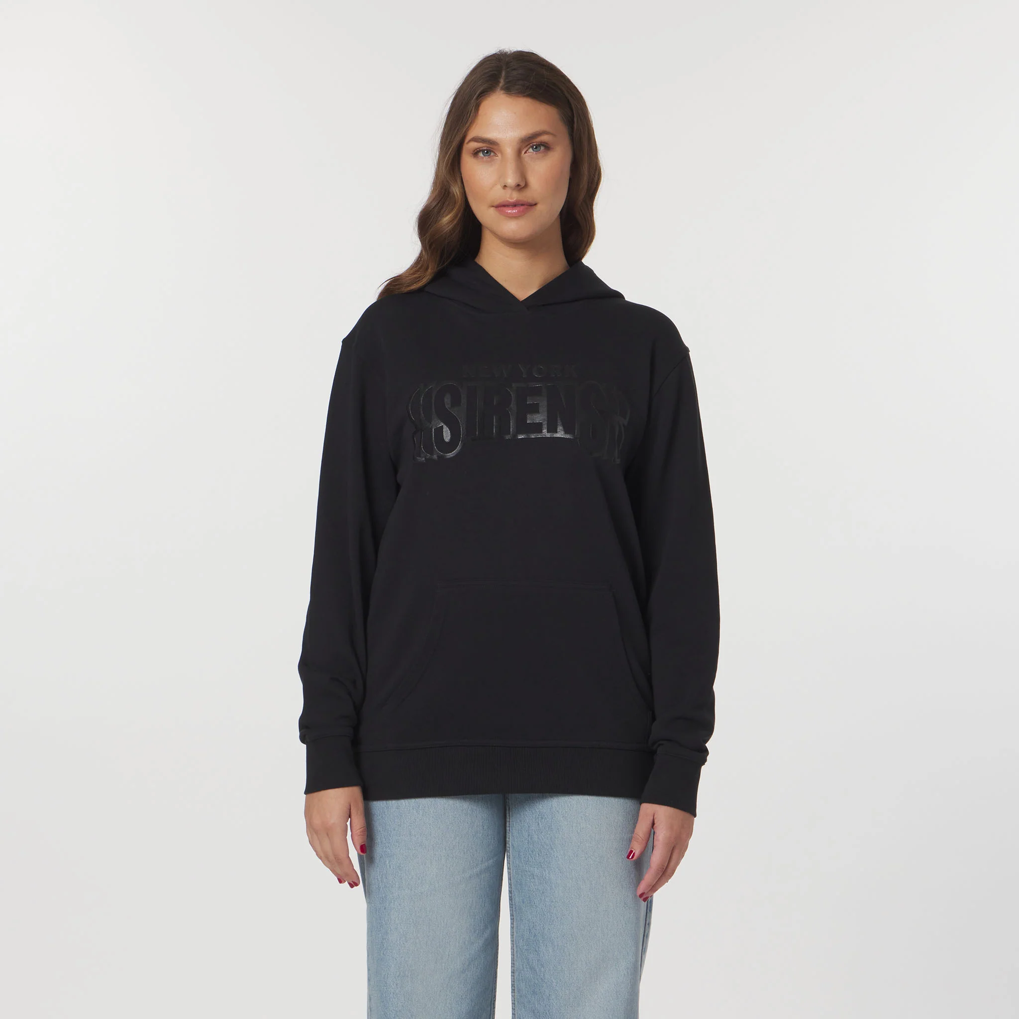 Adult New York Sirens Sportiqe Puff Ink Logo Drake Hoodie - Image 2