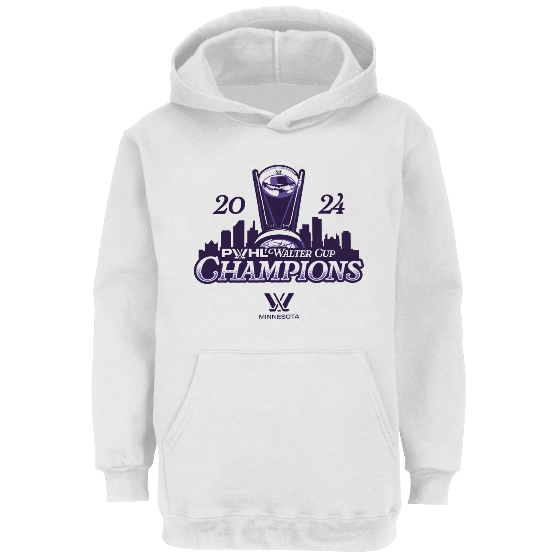 Minnesota PWHL Champions Skyline Graphic Stadium Essentials Hoodie