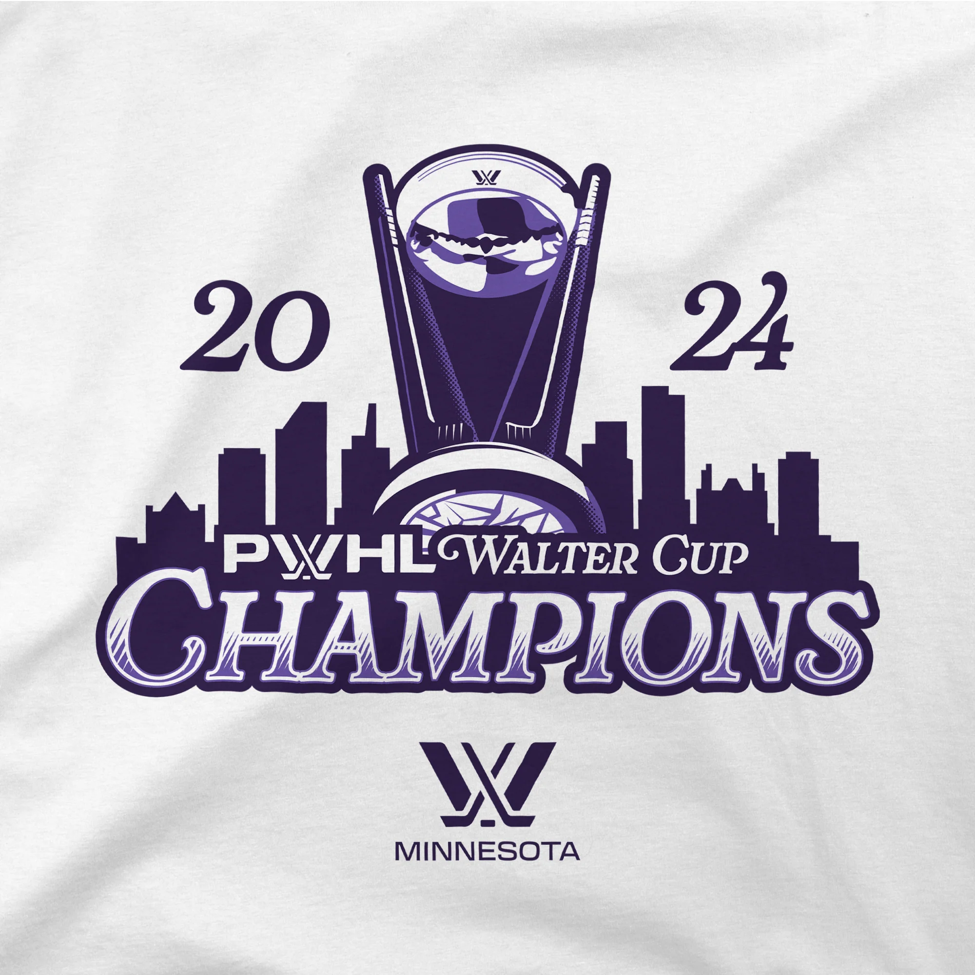 Minnesota PWHL Champions Skyline Graphic Stadium Essentials Hoodie - Image 2