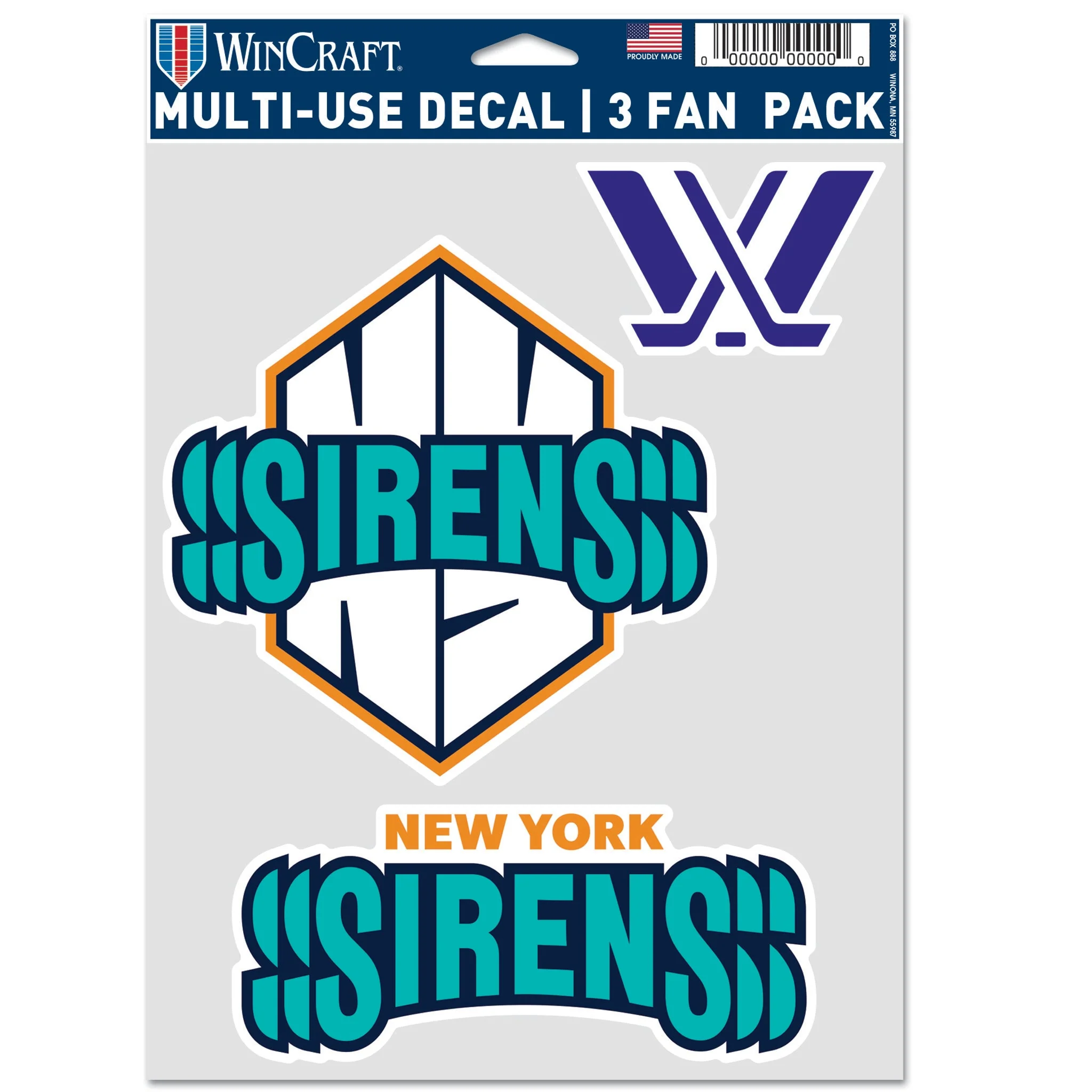 New York Sirens Decal 3-Pack