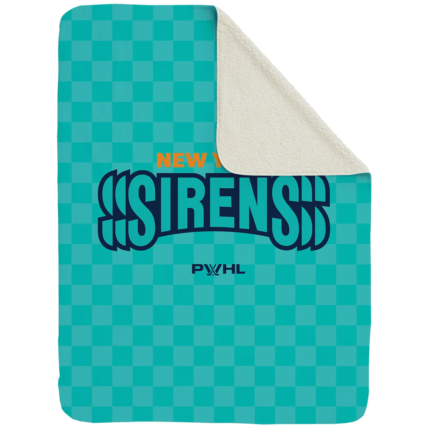 New York Sirens Large Sherpa Fleece Throw Blanket