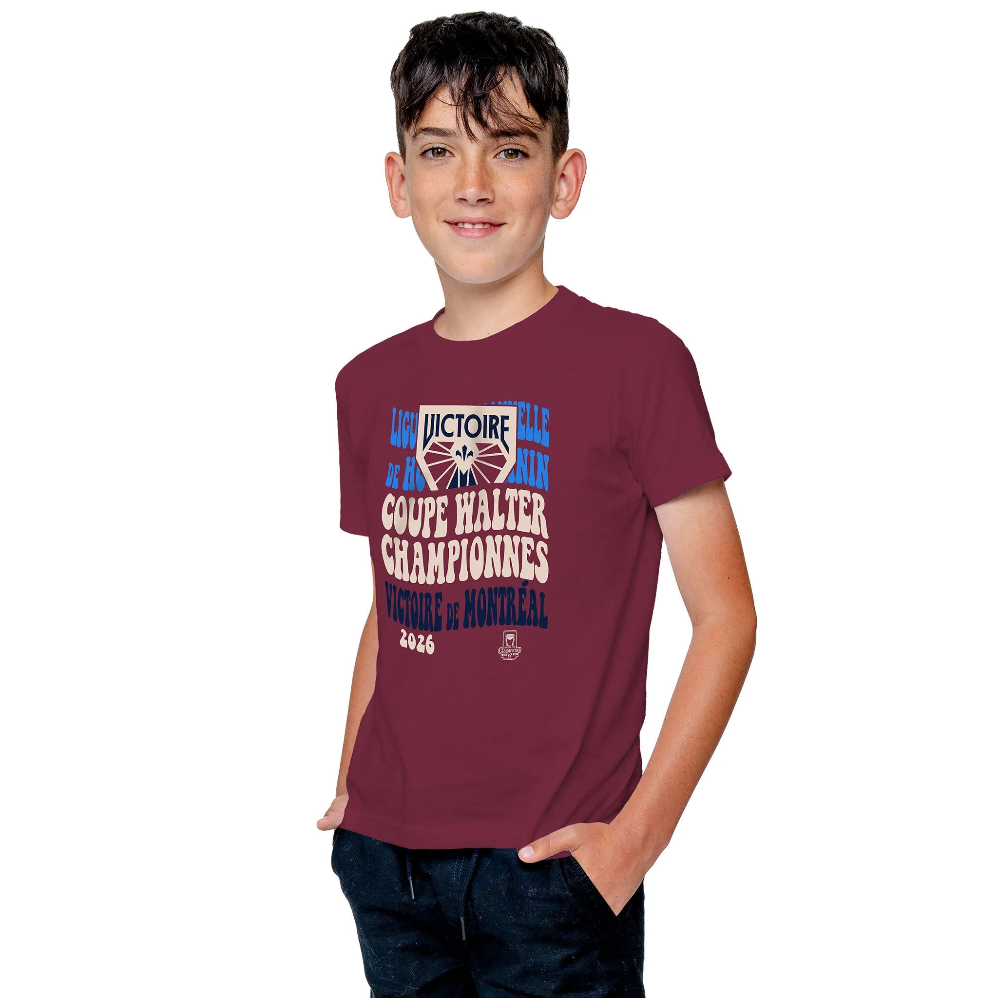 Youth Montreal Victoire Stadium Essentials Champions Chances 2026 T-Shirt - Image 3